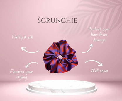 “Red & Purple” Satin Scrunchie