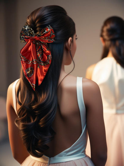 Red satin bow