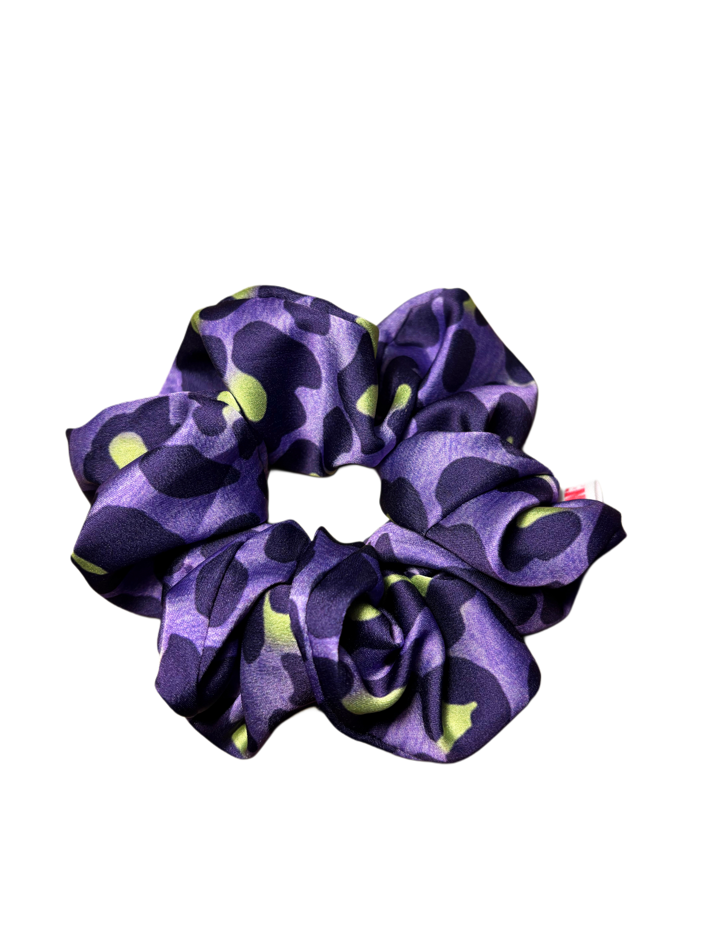 “Purple Leopard” Satin Scrunchie