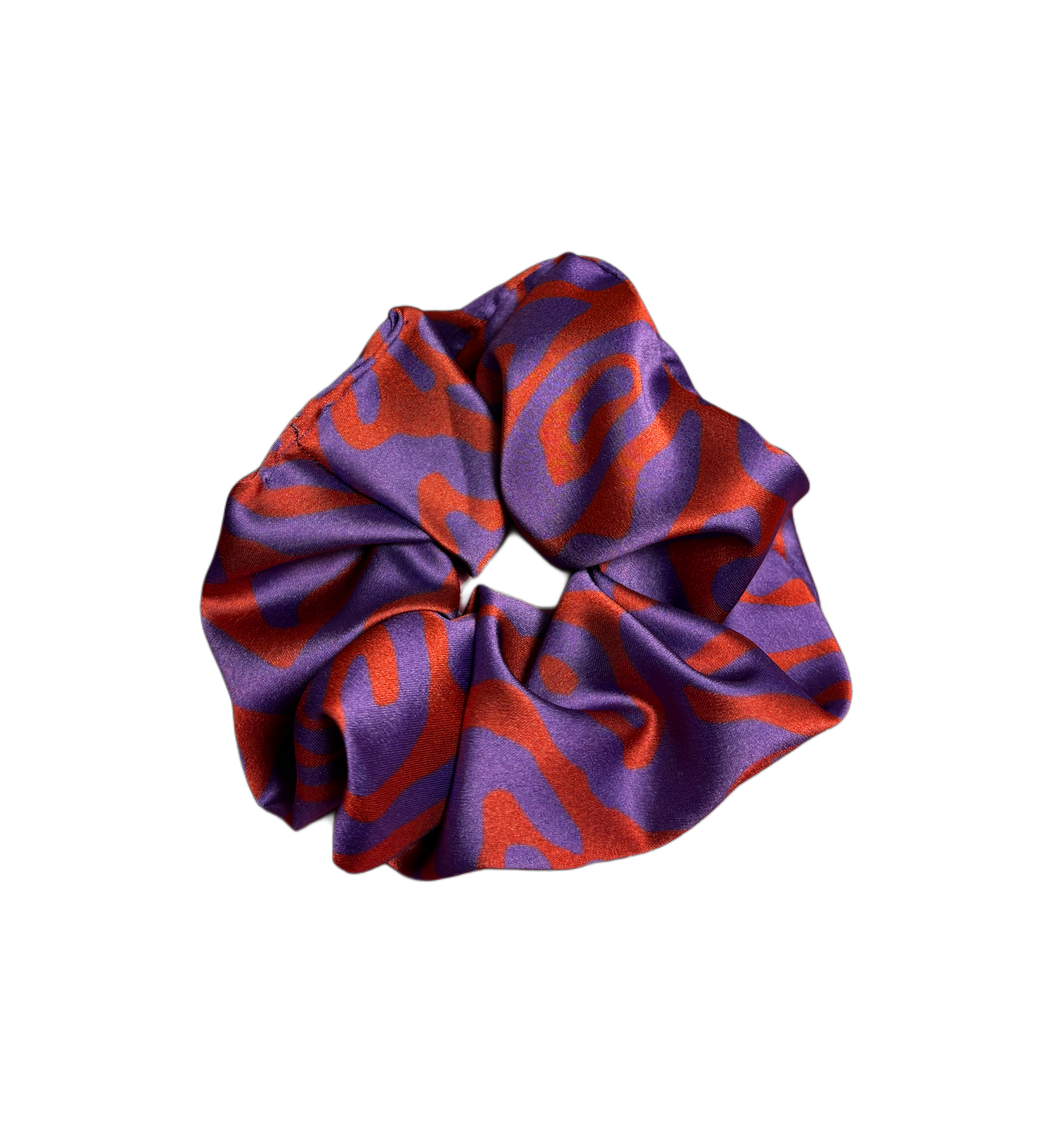 “Red & Purple” Satin Scrunchie